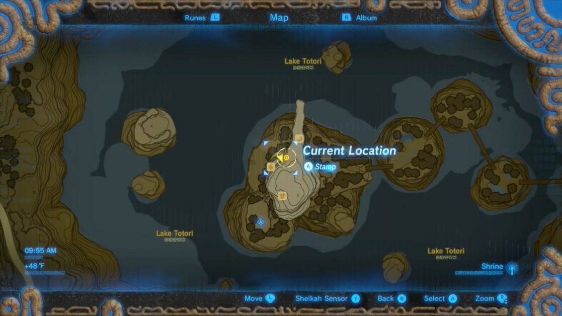 Emplacement de Molli dans Zelda Breath of the Wild