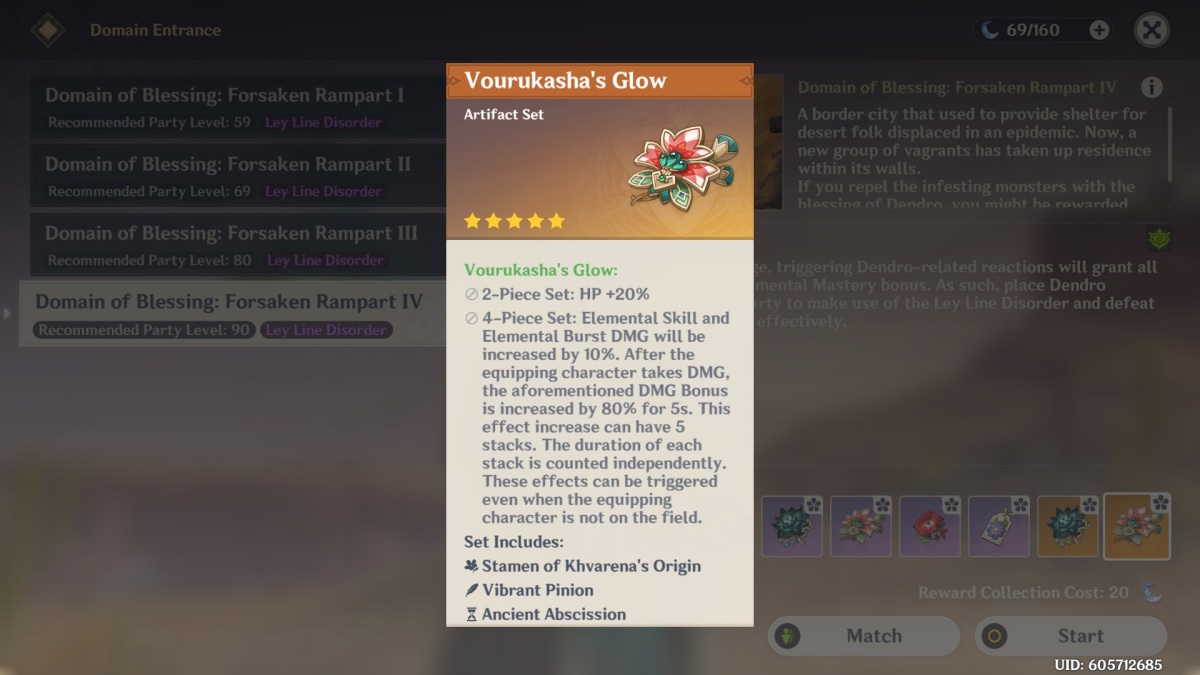 Genshin Impact  Guide des artefacts du rêve de la nymphe et de la lueur de Vourukasha 4
