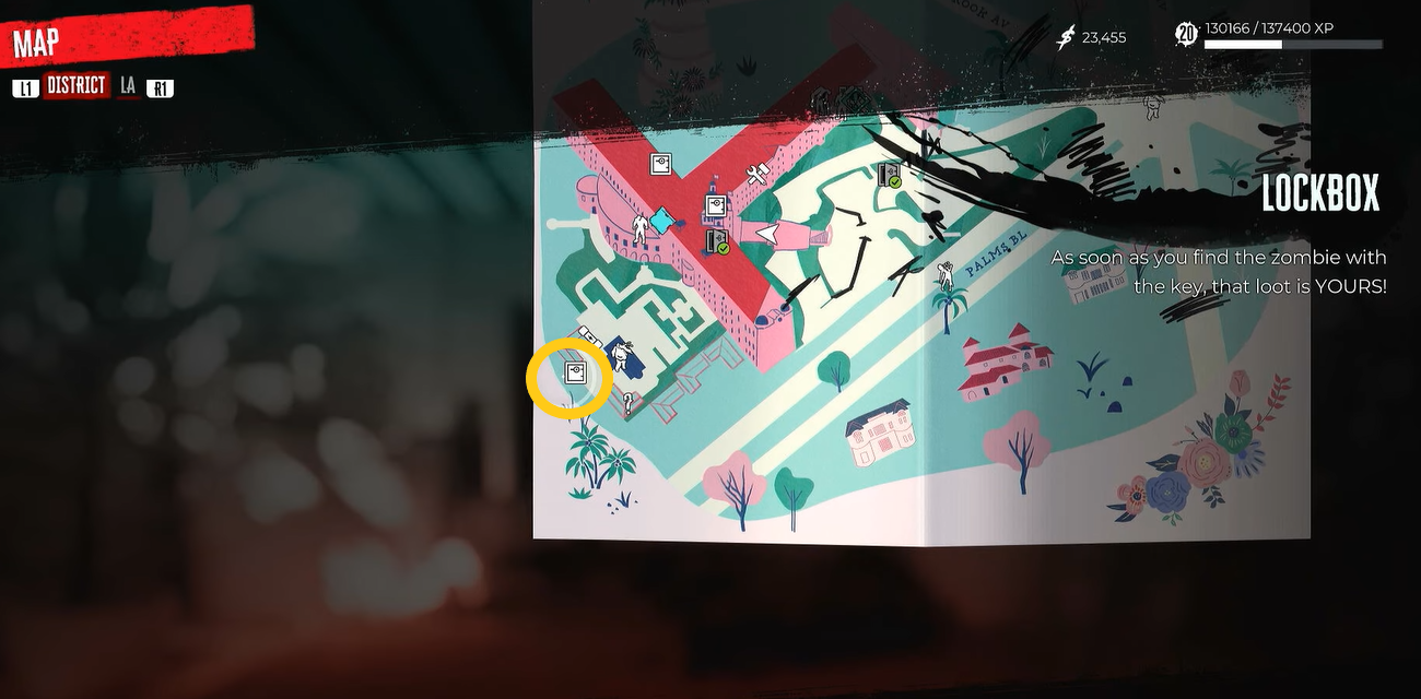 Emplacement du conteneur au bord de la piscine à Dead Island 2