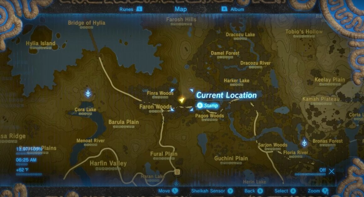 Emplacement du sanctuaire Pumaag Nitae à Zelda BOTW
