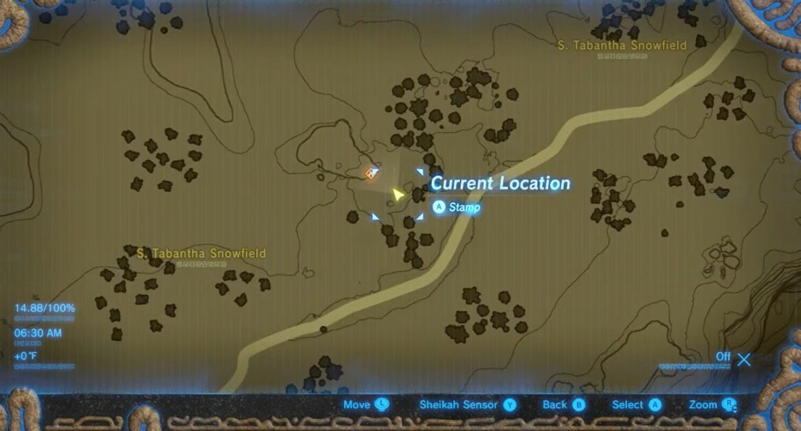 Emplacement du sanctuaire Rin Oyaa à Zelda BOTW
