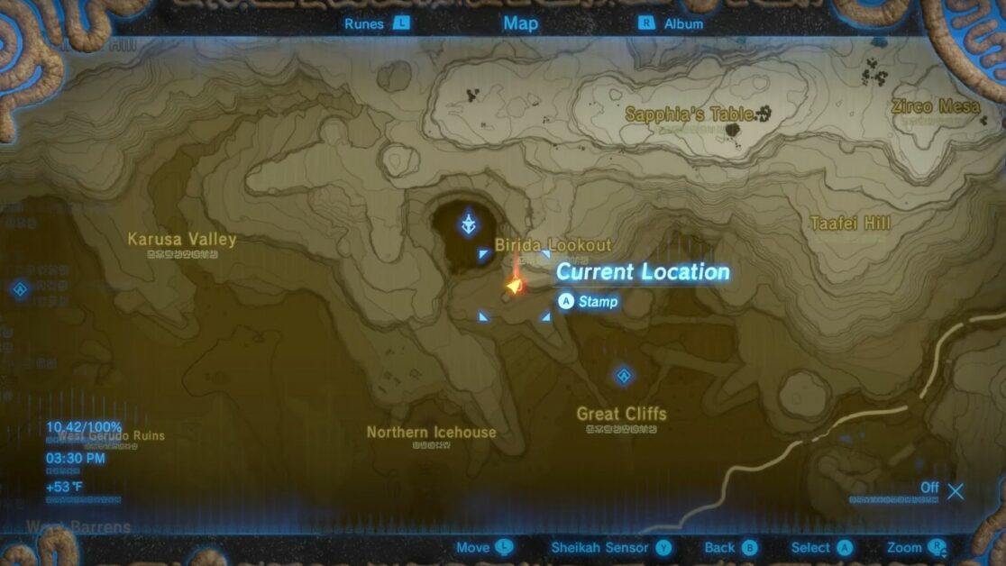 Emplacement du sanctuaire Sasa Kai à Zelda BOTW