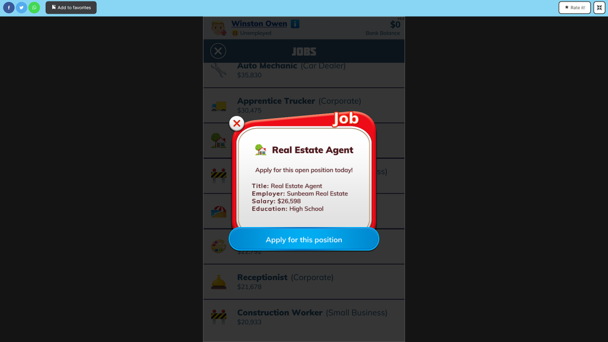 Comment devenir agent immobilier dans Bitlife