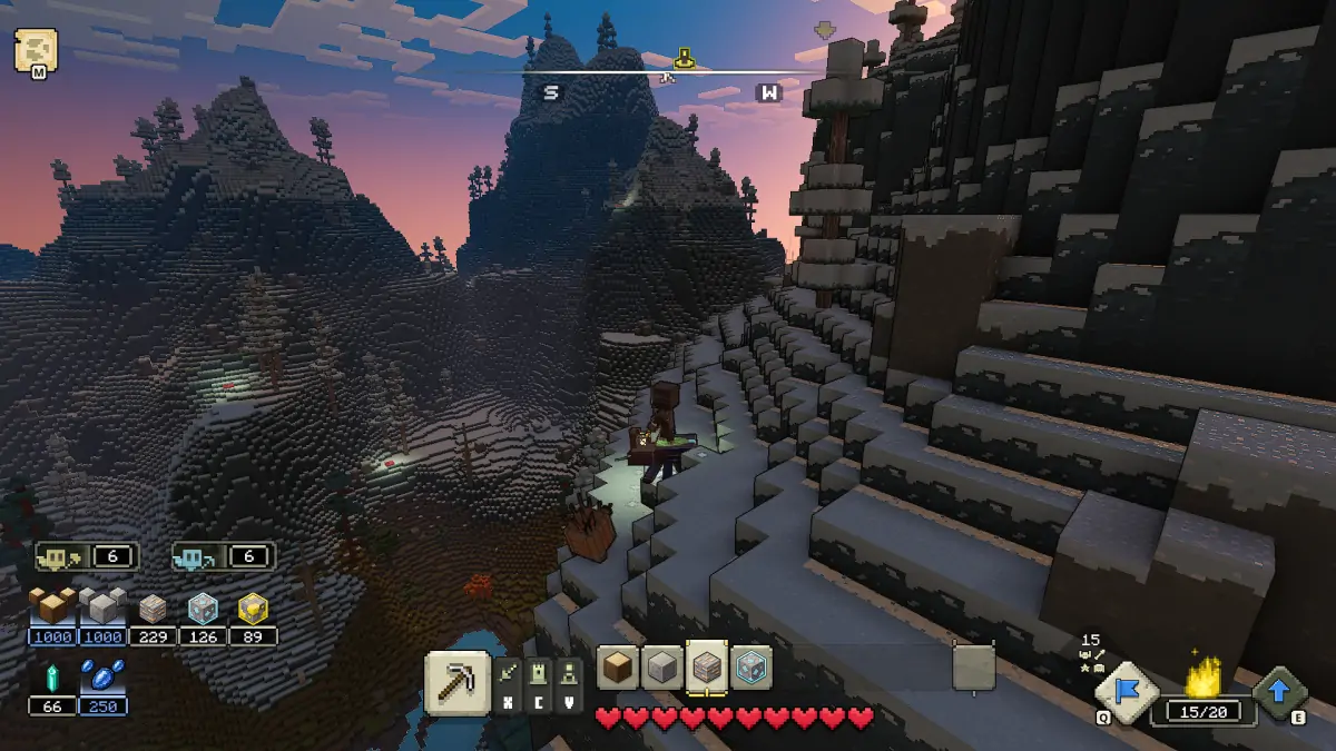 Emplacements des blocs Minecraft Legends