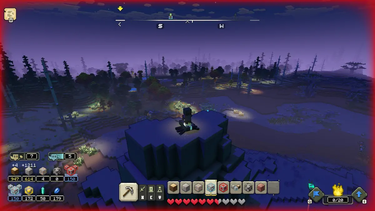 Emplacements des blocs Minecraft Legends