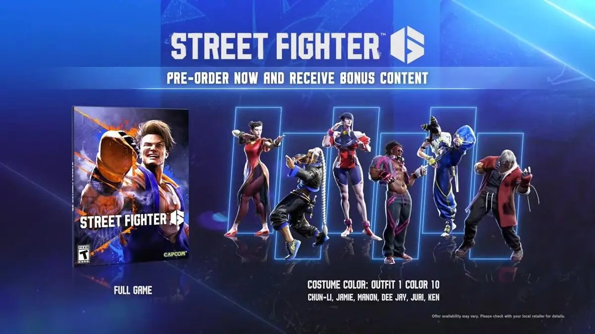 Bonus de précommande Street Fighter 6