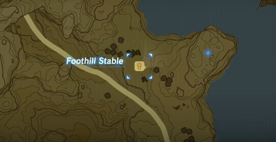 Emplacement du sanctuaire Tah Muhl à Zelda BOTW