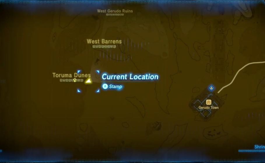 Emplacement du sanctuaire Tho Kayu à Zelda BOTW