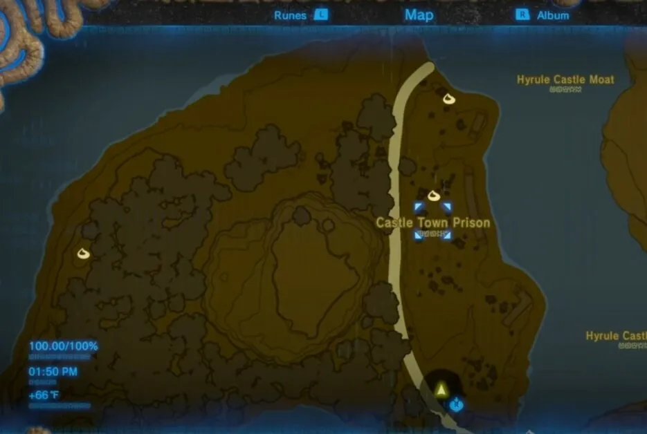 Emplacement de la chemise de Tingle à Zelda BOTW