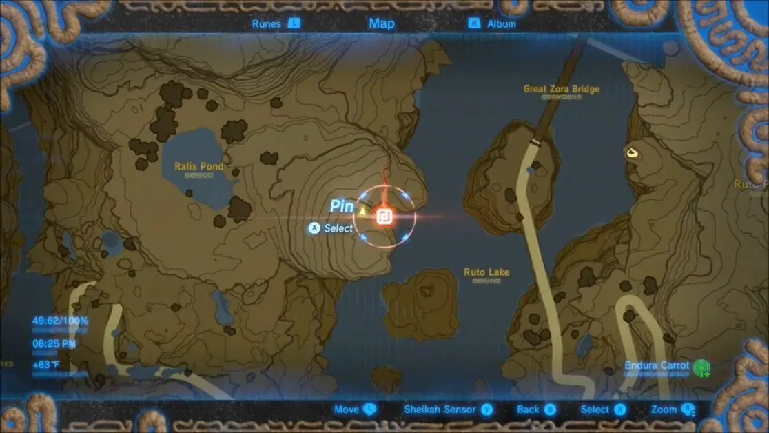 Zora Stone Monument # 3 emplacement à Zelda BOTW