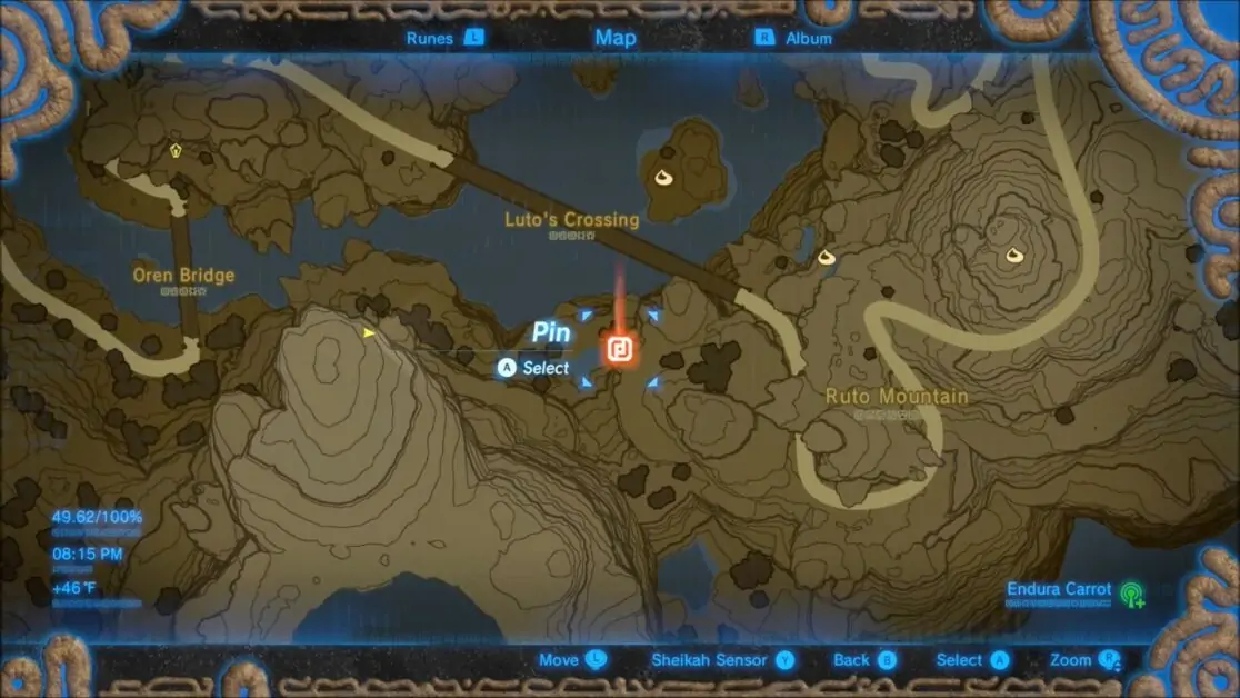 Zora Stone Monument # 4 emplacement à Zelda BOTW