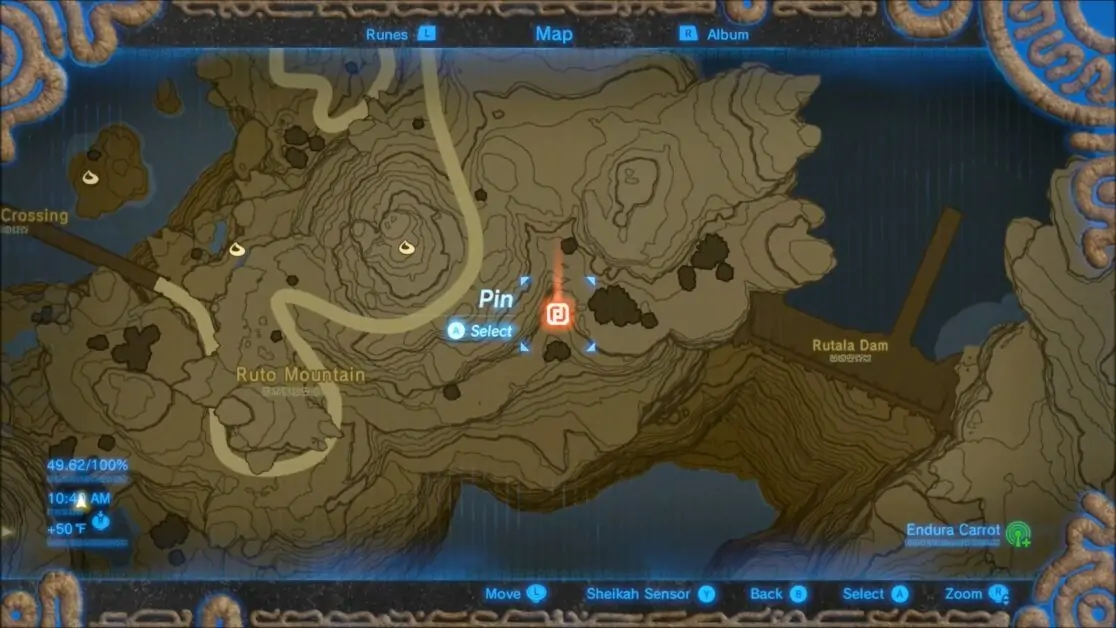 Zora Stone Monument # 6 emplacement à Zelda BOTW