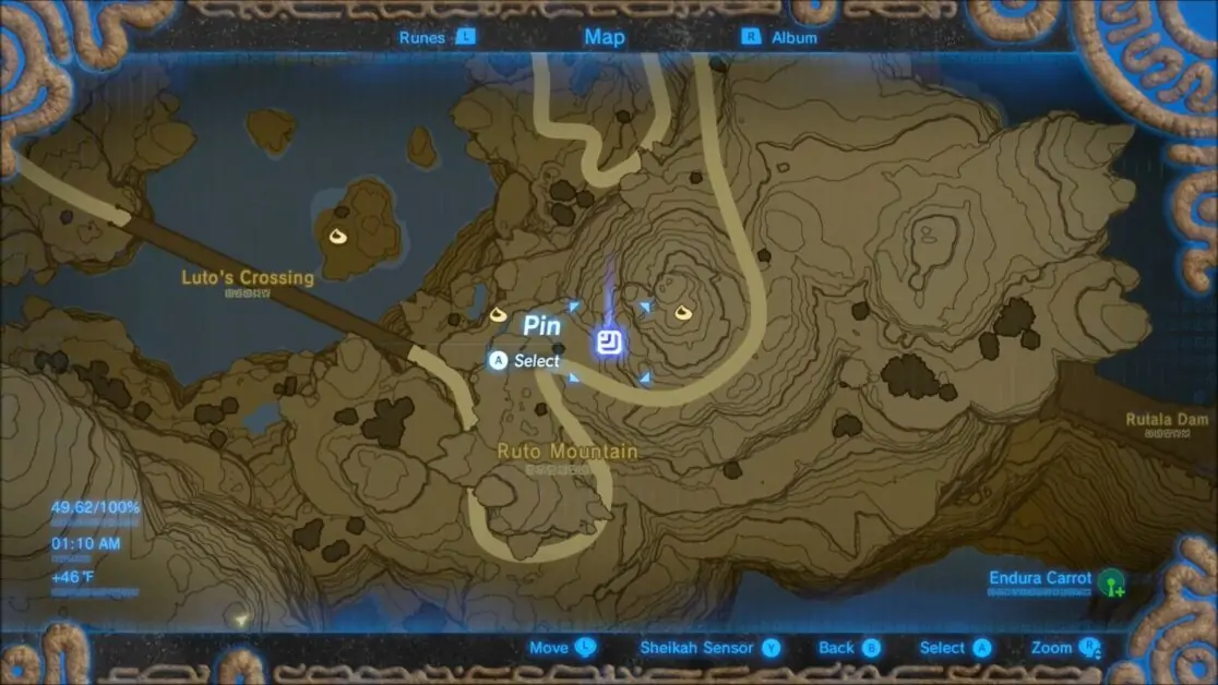 Zora Stone Monument # 8 emplacement à Zelda BOTW