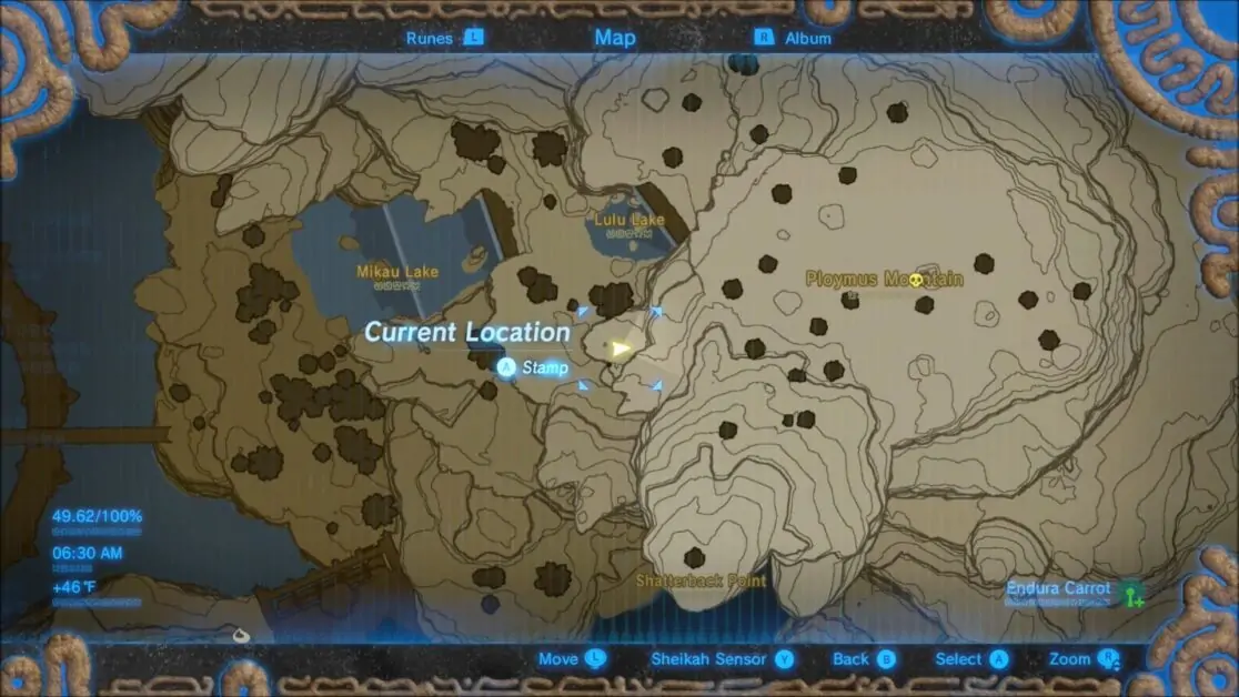 Zora Stone Monument # 9 emplacement à Zelda BOTW