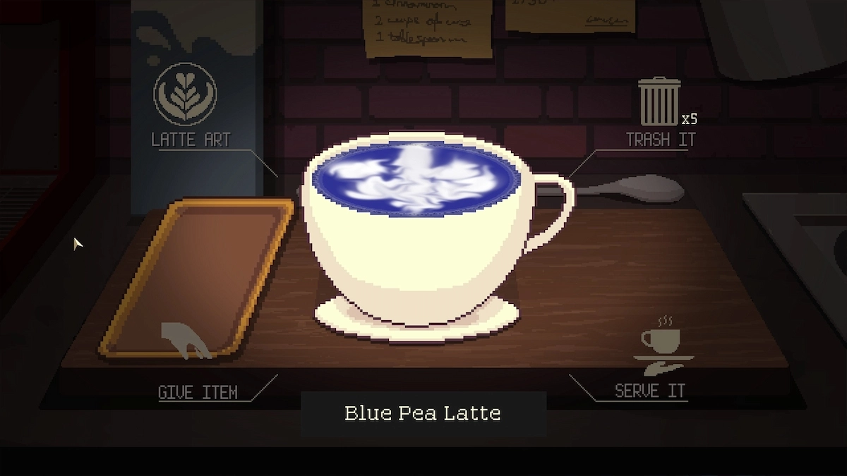 Guide des boissons pour Coffee Talk Episode 2 Personnages Blue Pea Latte