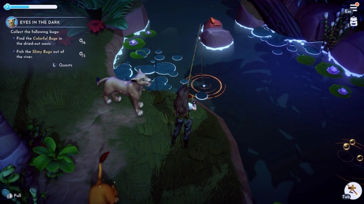 Les yeux dans le noir Disney Dreamlight Valley Bug Fishing
