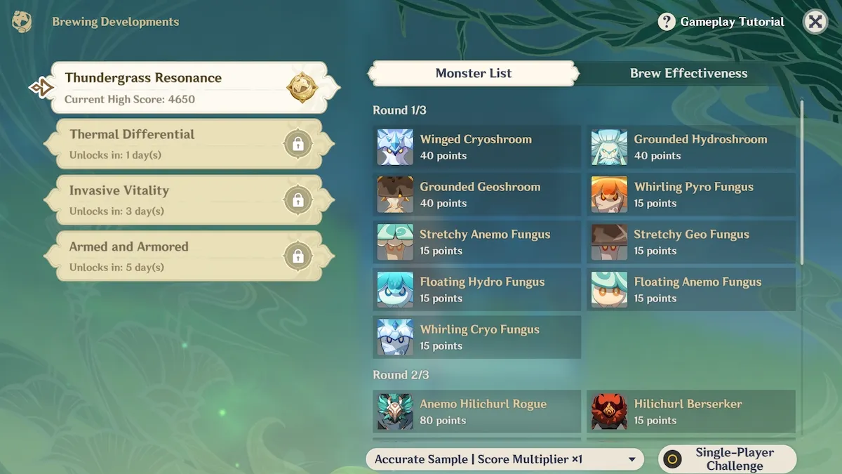 Genshin Impact  Guide de l'événement Développements brassicoles
