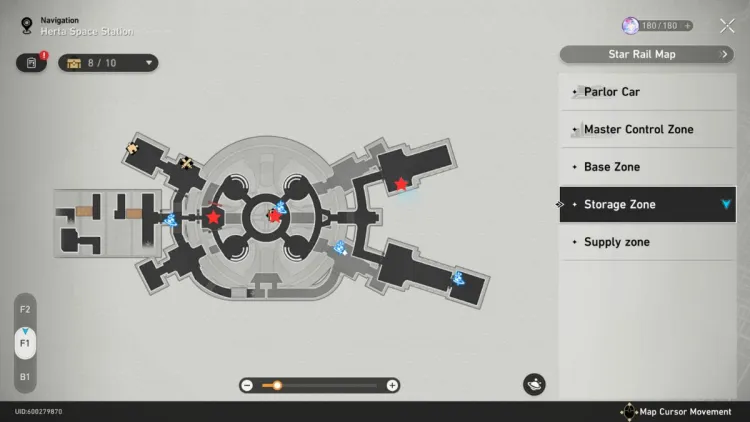 Niveau inférieur de la zone de stockage de la station spatiale Herta
