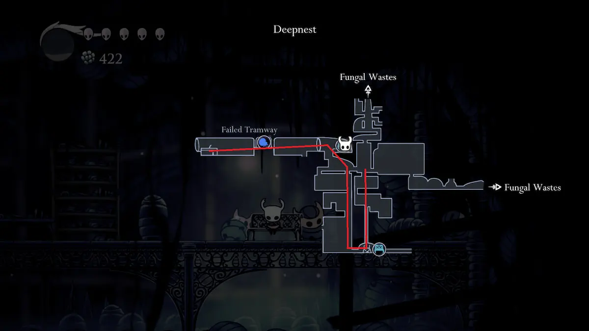 Emplacement du laissez-passer de tramway Hollow Knight