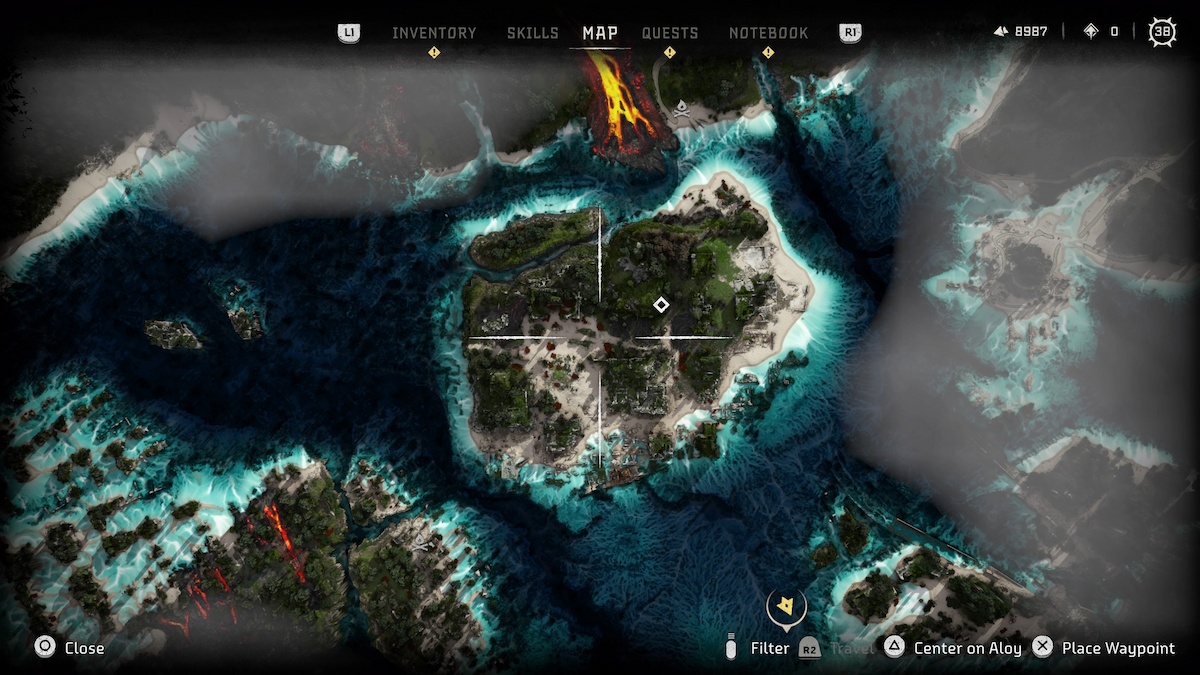 Horizon Forbidden West Burning Shores Carte de localisation du code de porte de la zone Fandom