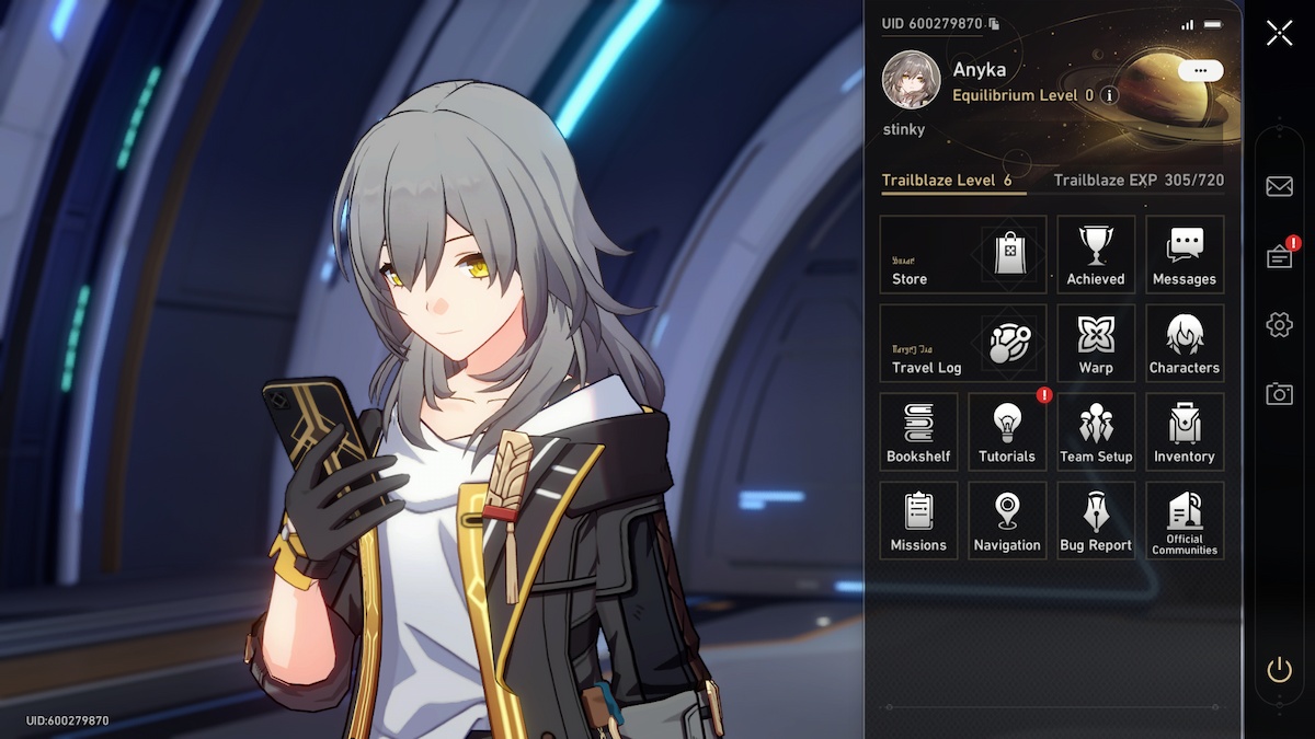 Comment prendre une photo Honkai Star Rail Menu