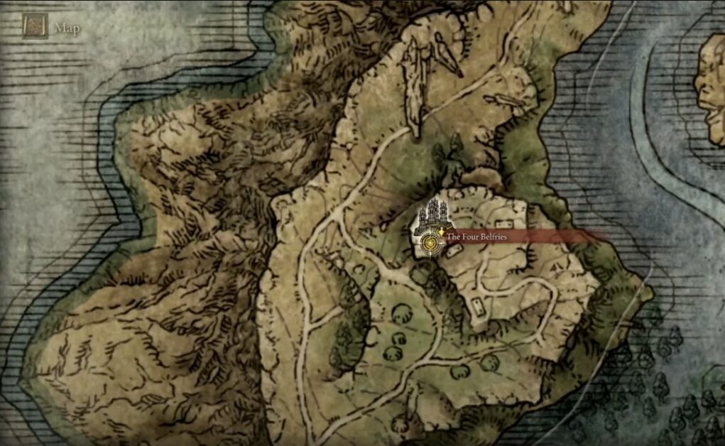 Emplacement de la carte Pearldrake Talisman dans Elden Ring