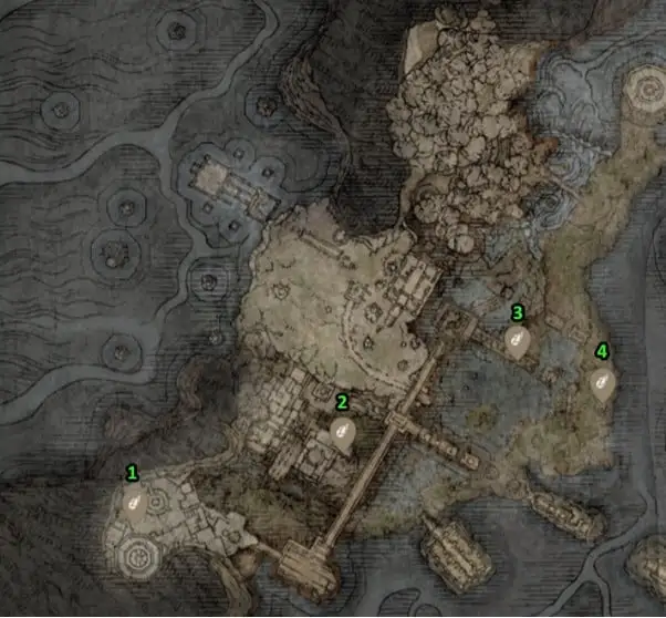 Siofra River Smithing Stone 3 Emplacements