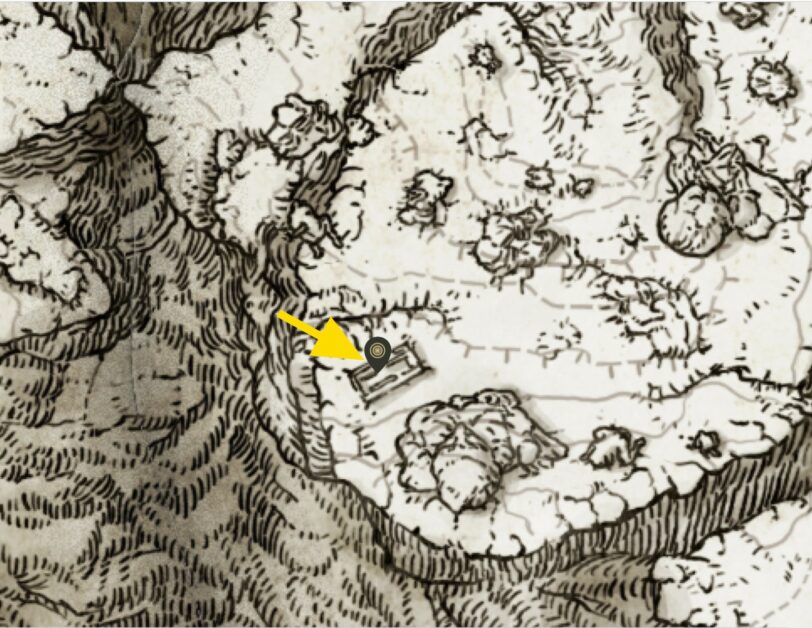 Emplacement de la carte de l'église du Repos à Elden Ring
