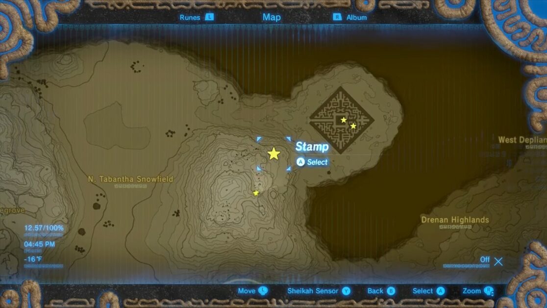 Emplacement du sanctuaire Zelda Botw Qaza Tokki
