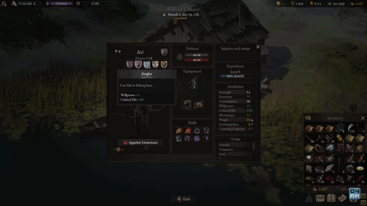 Wartales : Guide des professions