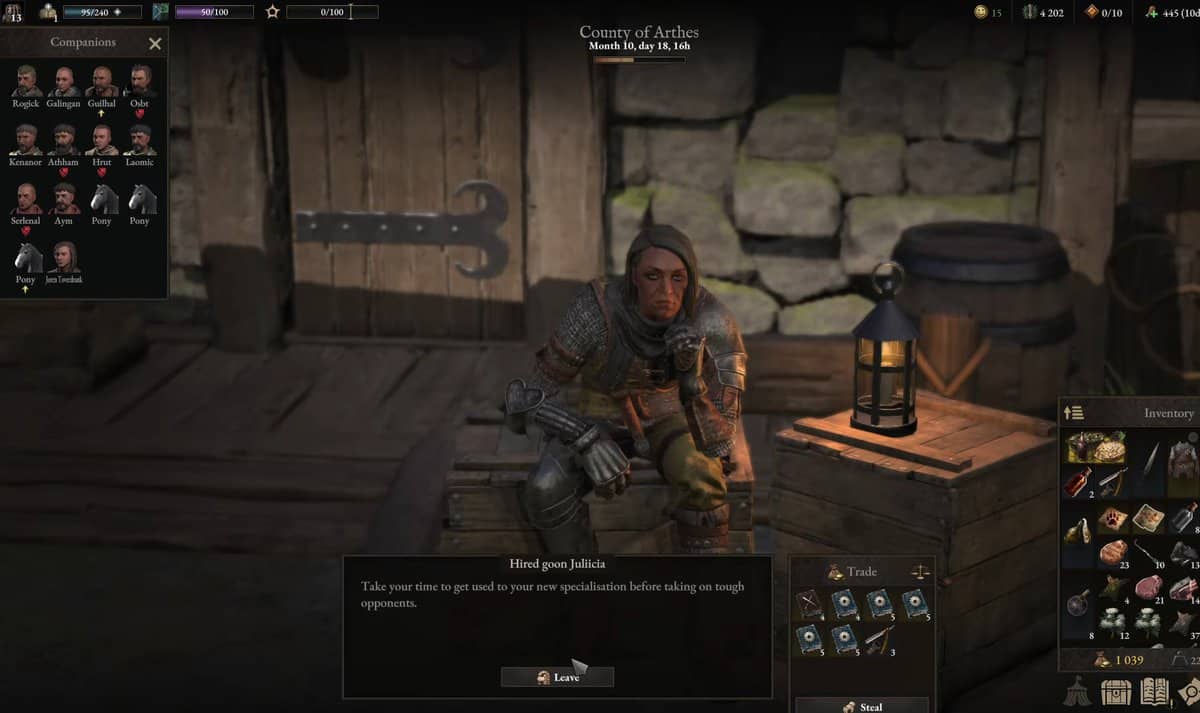 Comment respecter dans Wartales