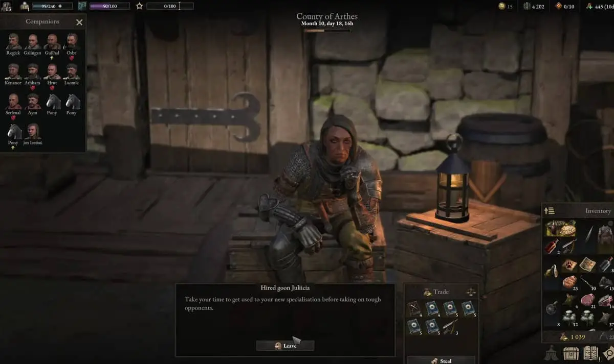 Comment respecter dans Wartales