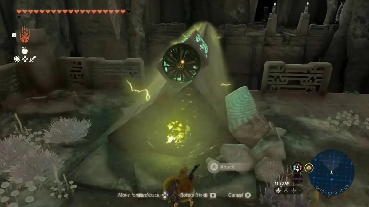 Activation du ventilateur dans le dépôt du bras droit Zelda ToTK