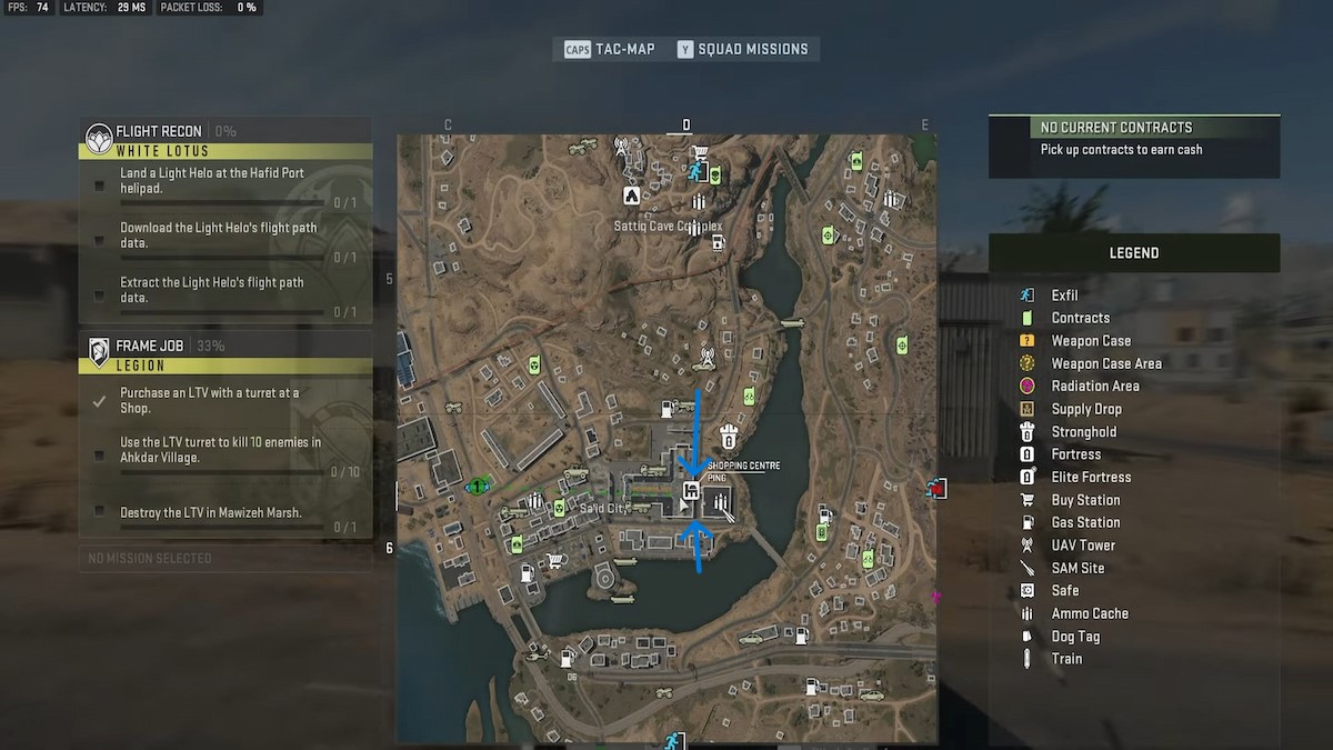 Emplacement du centre commercial Al Sa'id dans Warzone 2 Dmz