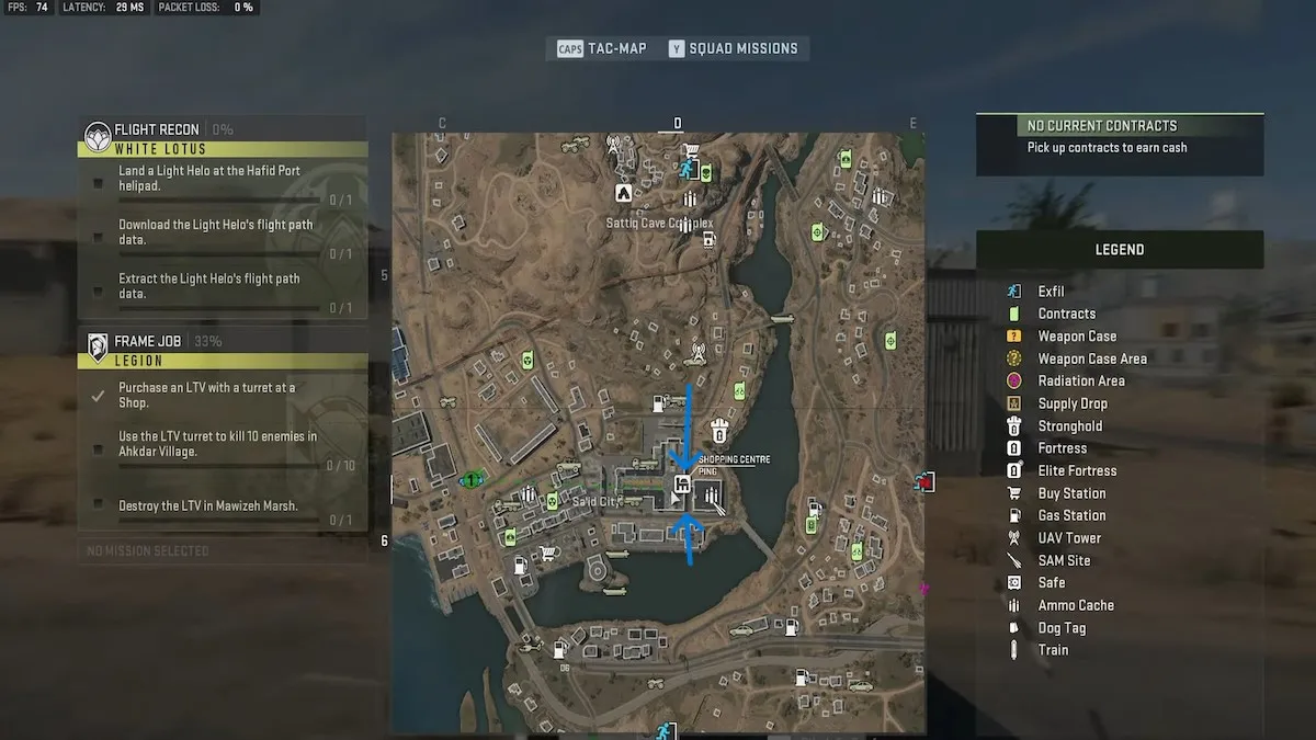 Emplacement du centre commercial Al Sa'id dans Warzone 2 Dmz