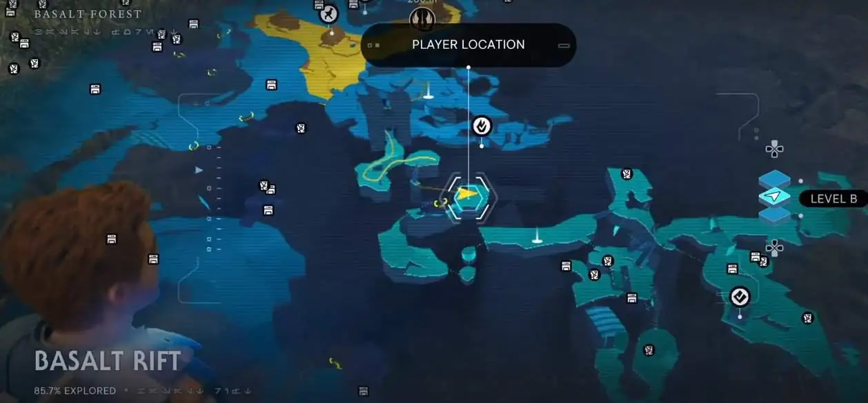 Basalt Rift deuxième emplacement d'éclat prioritaire dans Jedi Survivor