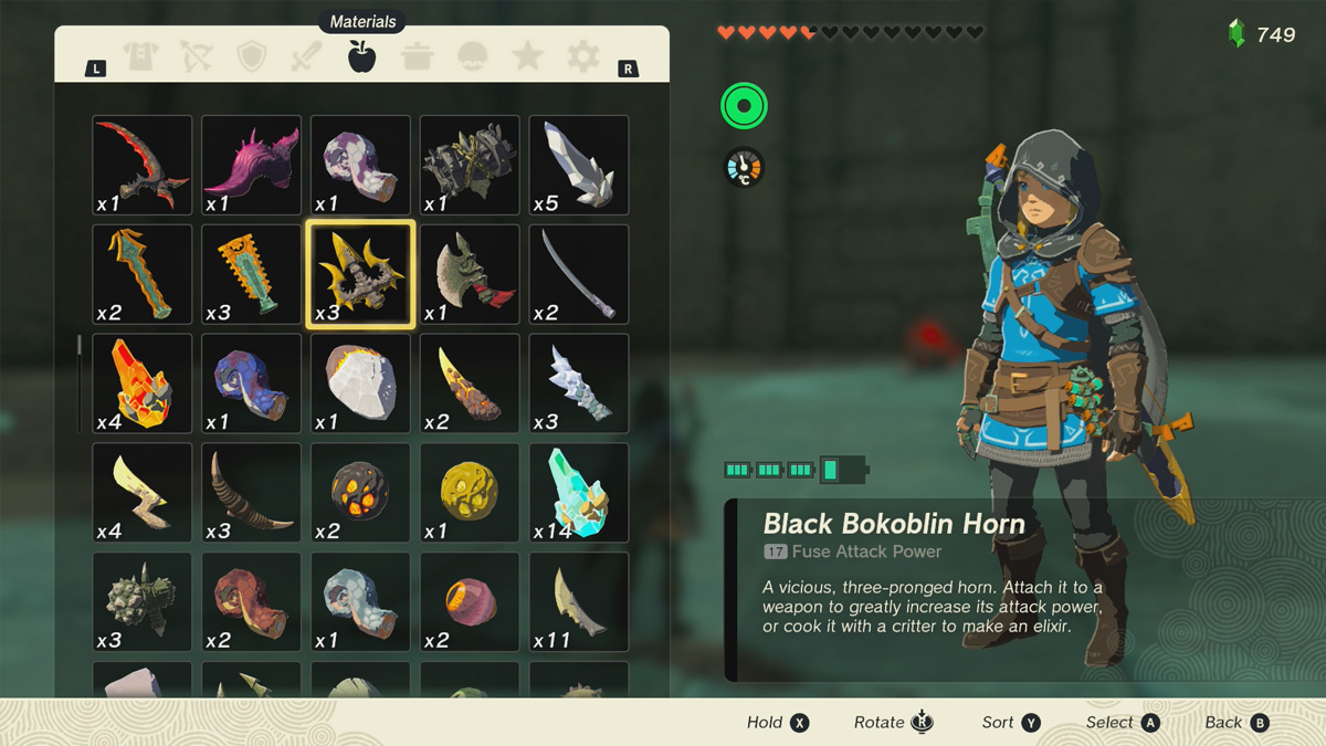 Menu Corne Bokoblin Noire