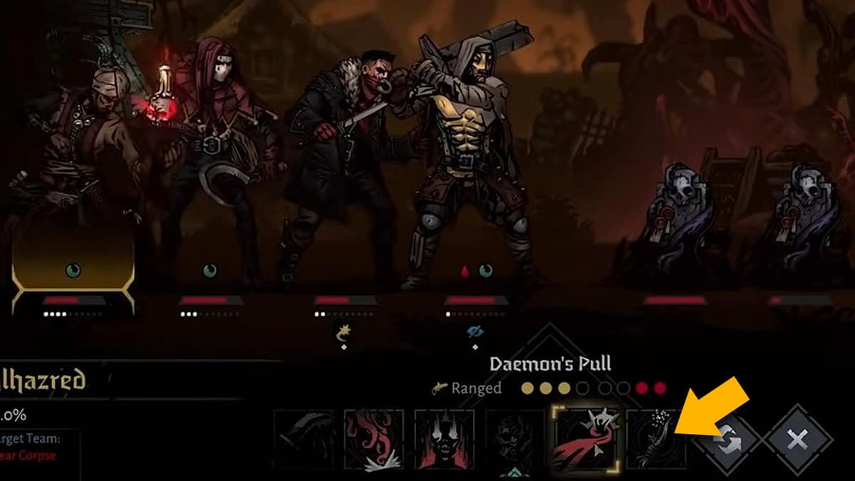 Utiliser des objets de combat dans Darkest Dungeon 2