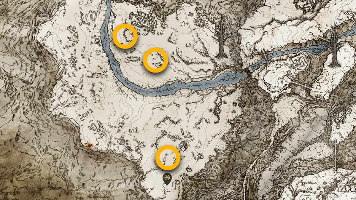 Emplacements agricoles de l'ensemble d'argent bleu à Elden Ring