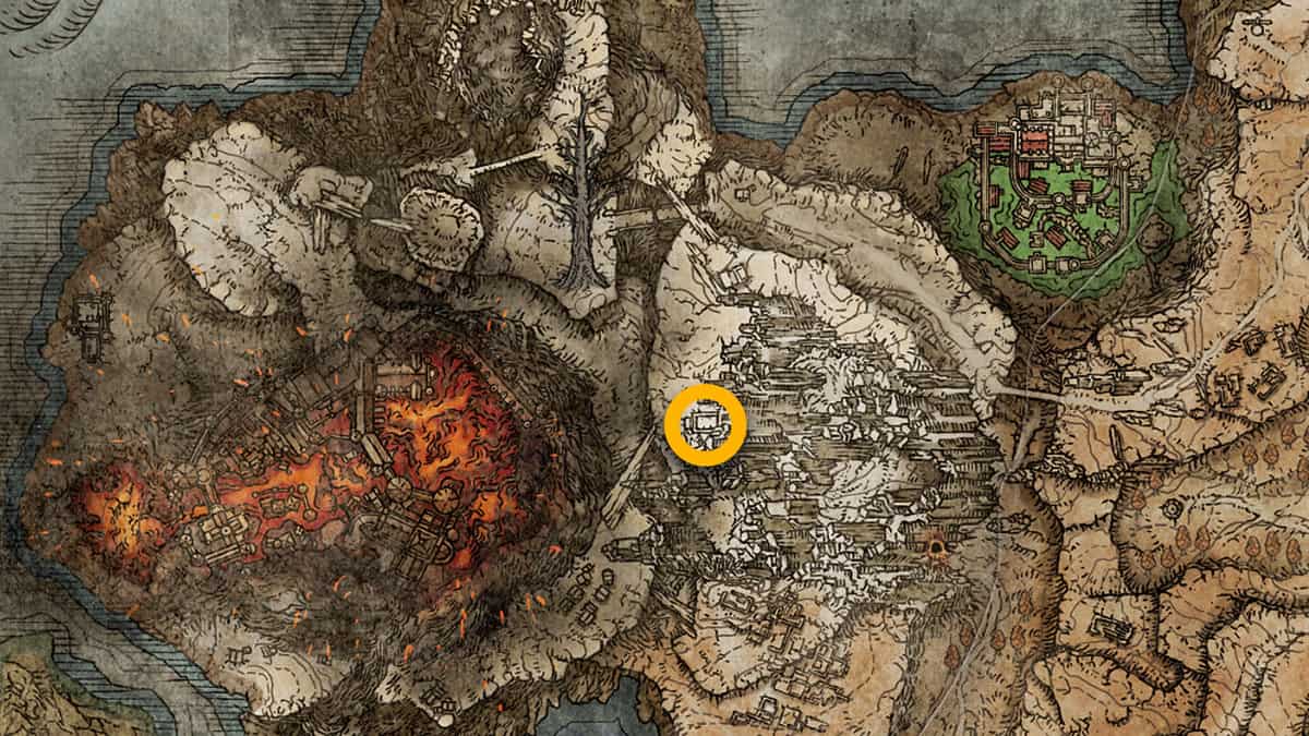 Gelmir Knight Définir l'emplacement de la carte dans Elden Ring