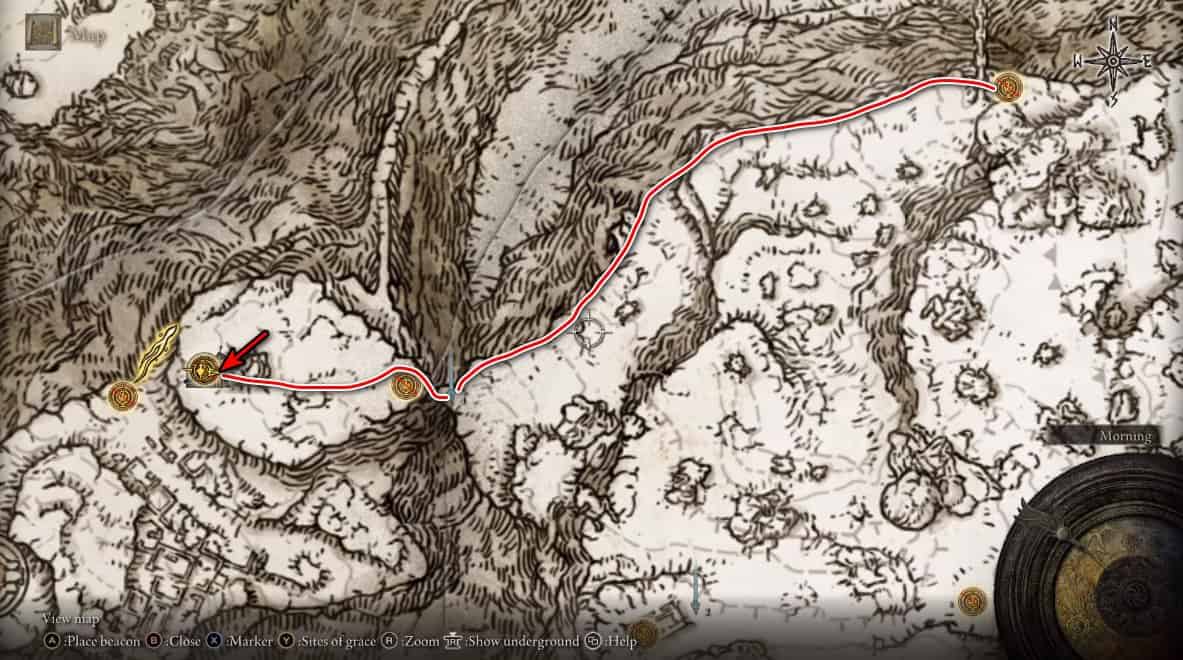 Zamor Définir l'emplacement de la carte dans Elden Ring