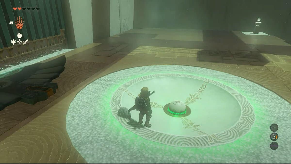 Boule d'énergie dans le trou dans Zelda TotK