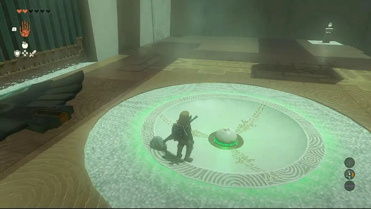 Boule d'énergie dans le trou dans Zelda TotK