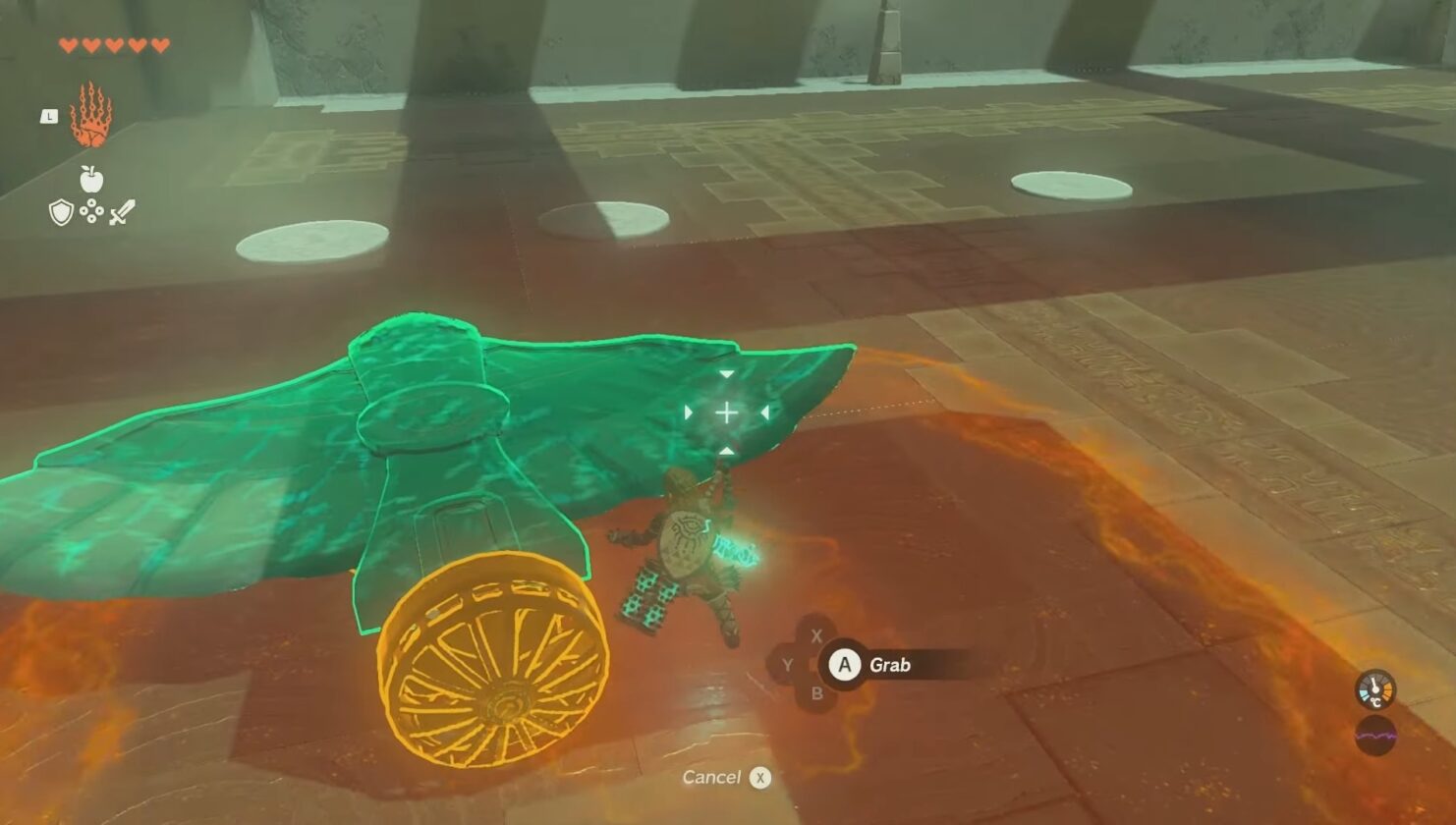 Ventilateur derrière l'appareil volant dans Zelda TotK