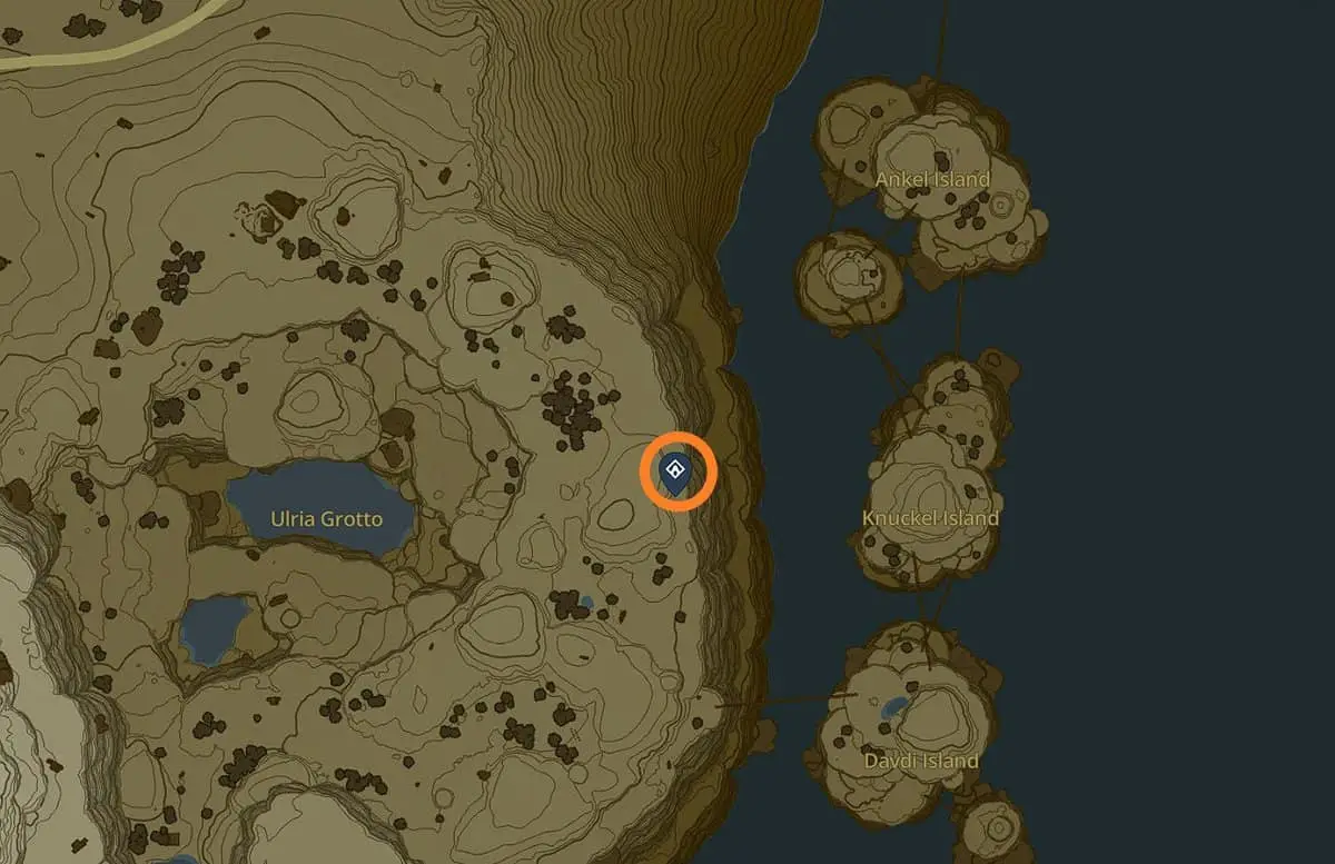 Emplacement du sanctuaire de Gatanisis à Zelda ToTK