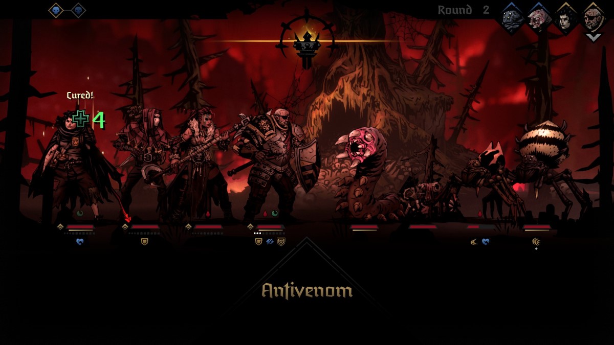 Comment utiliser les objets de combat dans Darkest Dungeon 2 Battle 2
