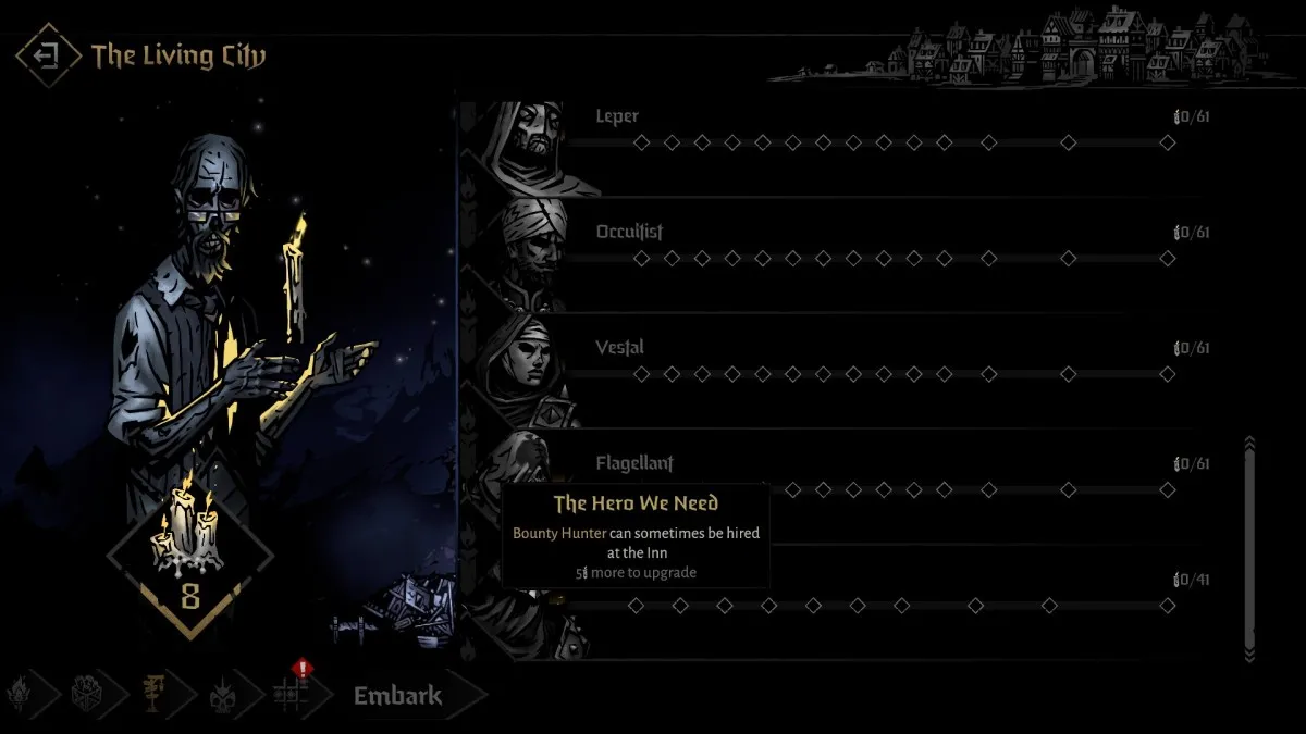 Comment débloquer le chasseur de primes dans Darkest Dungeon 2 Altar Of Hope 1
