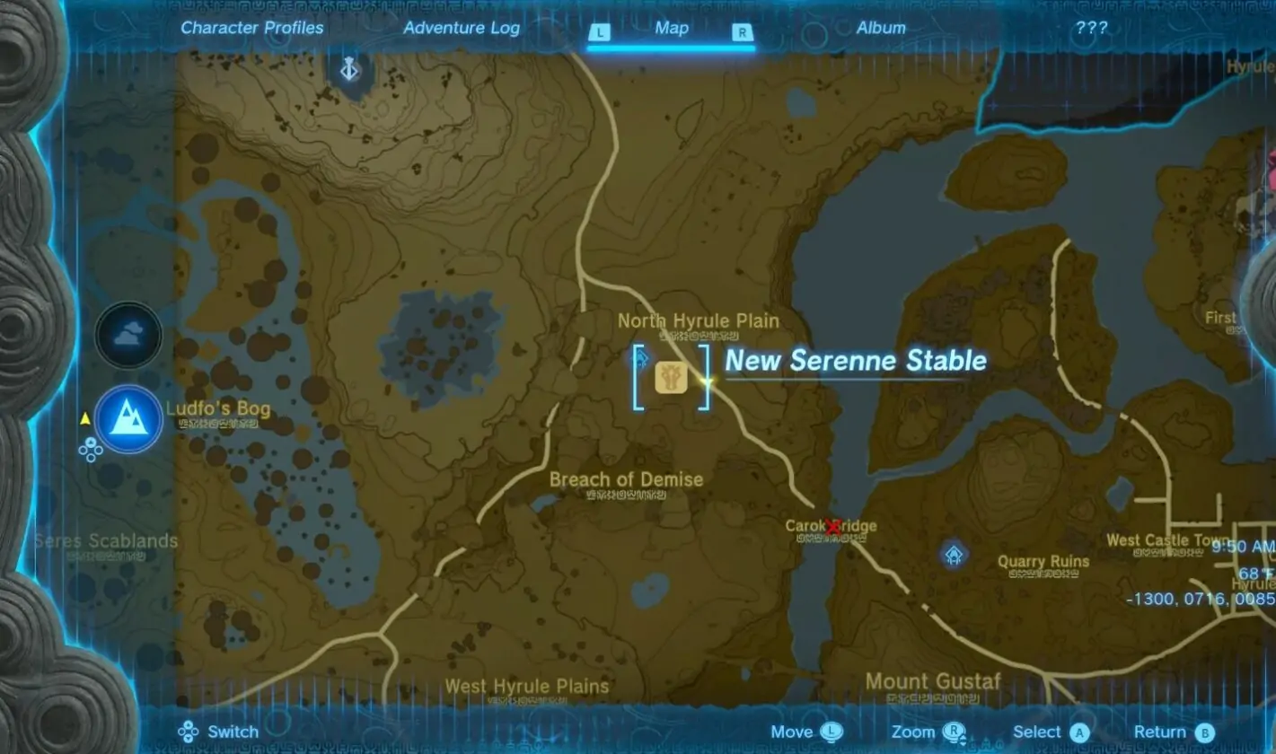 Emplacement de la quête Impa et les géoglyphes dans Zelda TotK