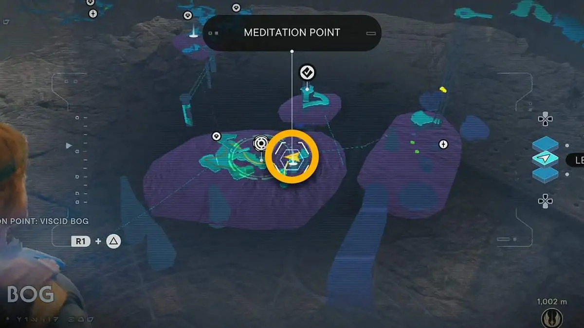 Emplacement de la carte de Glottsamcrab dans Jedi Survivor