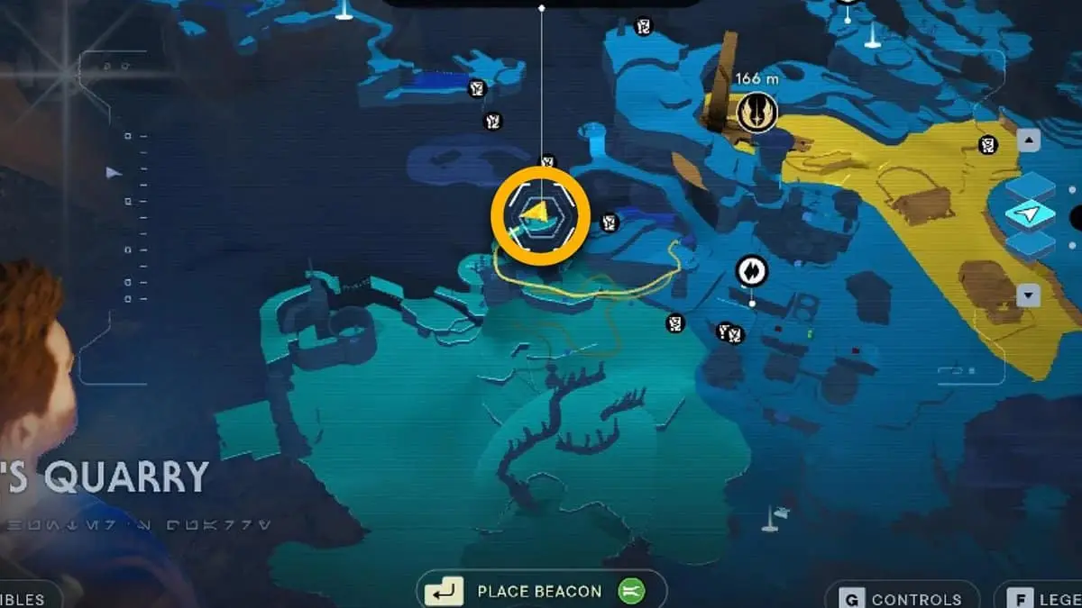 Hunter's Quarry Datadisc map location in Jedi Survivor